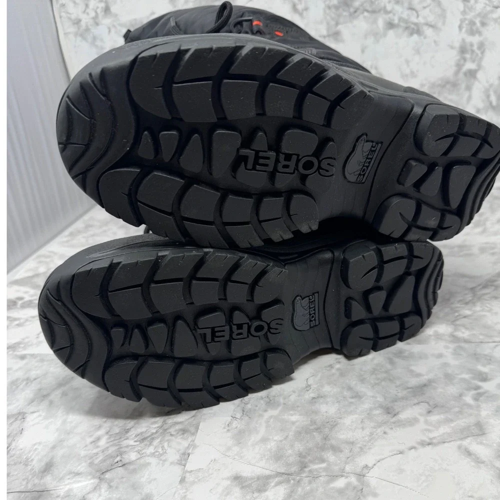 Sorel Snowlion🖤 XT Boots Women 7 Black Waterproof Omni-Heat Extreme Cold NL2134